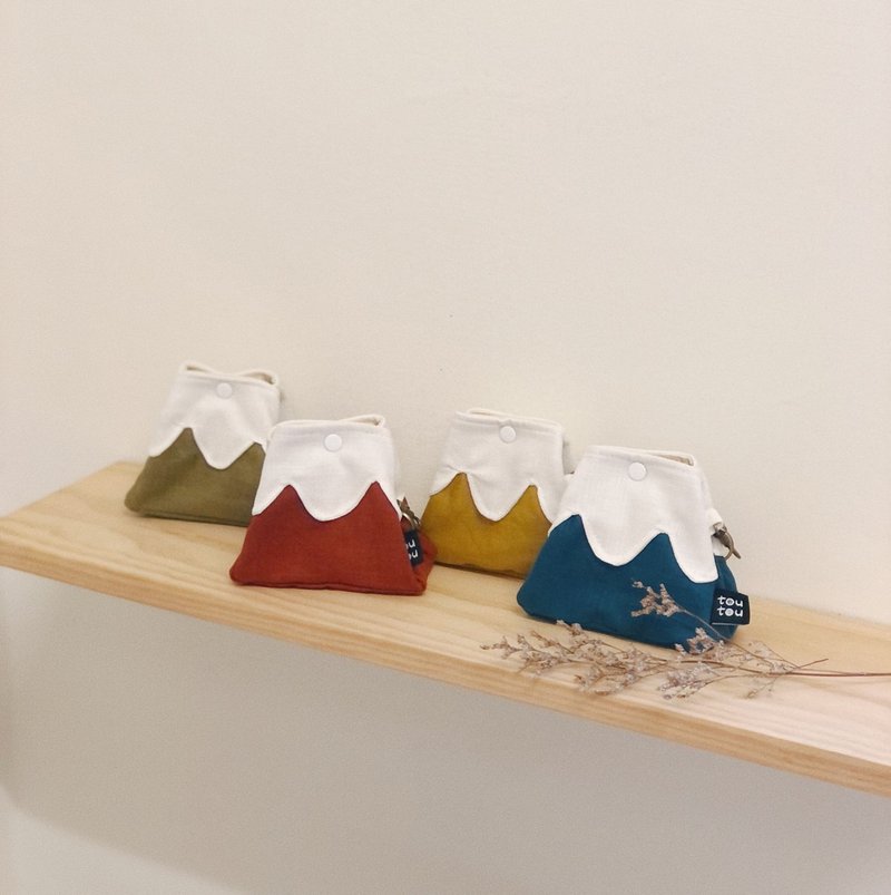 Mount Fuji coin purse/four colors - กระเป๋าใส่เหรียญ - ผ้าฝ้าย/ผ้าลินิน หลากหลายสี