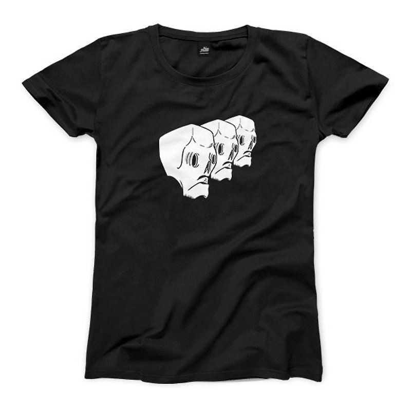 Skull gang - Black - Women's T-Shirt - เสื้อยืดผู้หญิง - ผ้าฝ้าย/ผ้าลินิน สีดำ