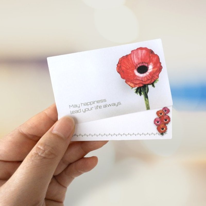 Message card and envelope set (Anemone) - การ์ด/โปสการ์ด - กระดาษ 