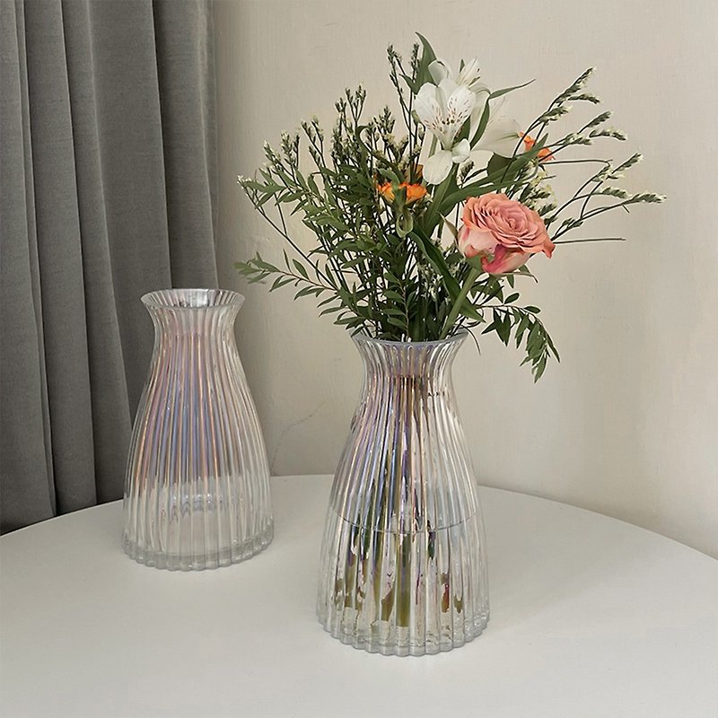 【Feigoh 馡閣】【聖誕禮物】波浪花邊居家裝飾玻璃花瓶、花器 - 花瓶/花器 - 玻璃 