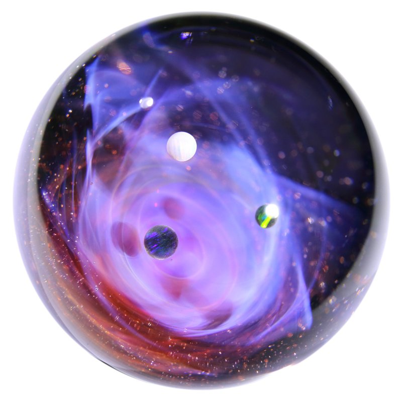 56mm 宇宙玻璃球擺設 no.M175 - 擺飾/家飾品 - 玻璃 紫色
