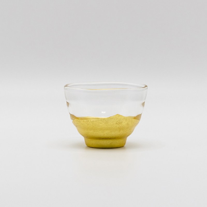 Fluctuation gold leaf soup swallow cup - Teapots & Teacups - Glass Transparent