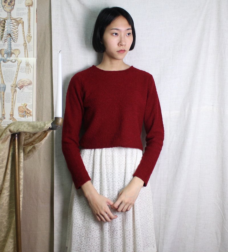FOAK vintage classic red terry short sweater - Women's Sweaters - Wool 