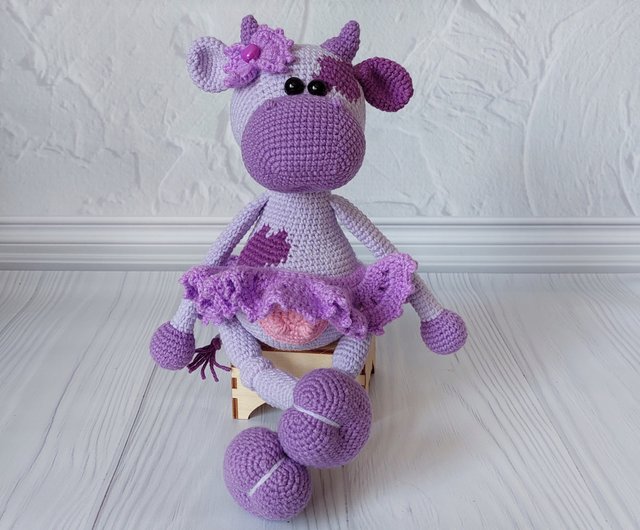 purple stuffed cow