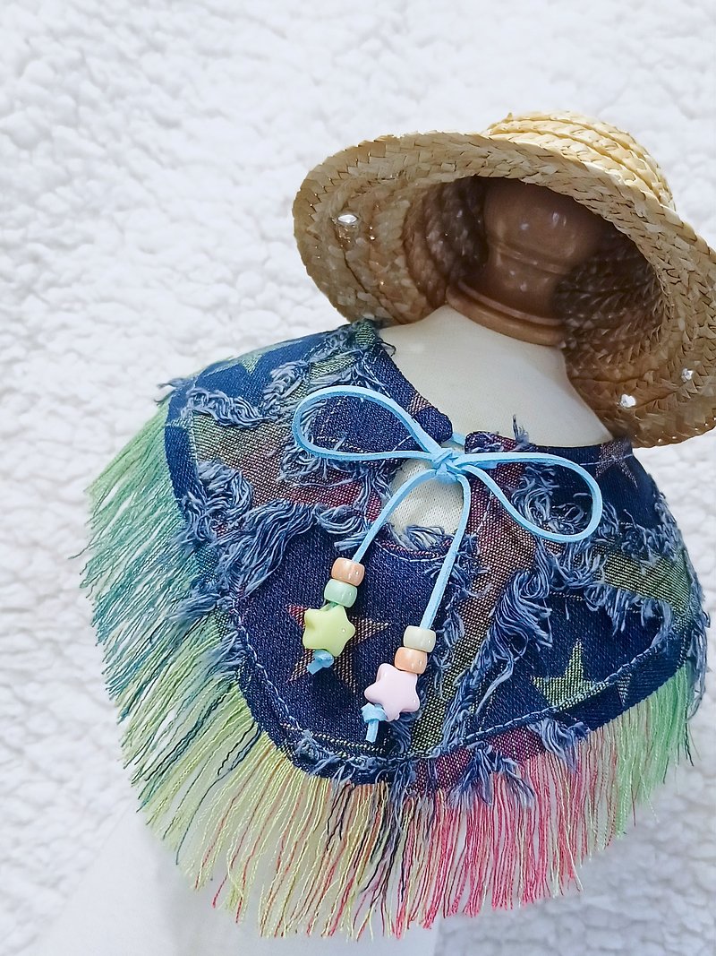 Bohemian ethnic tassel denim style neck necklace collar (name can be printed) - Clothing & Accessories - Cotton & Hemp Pink