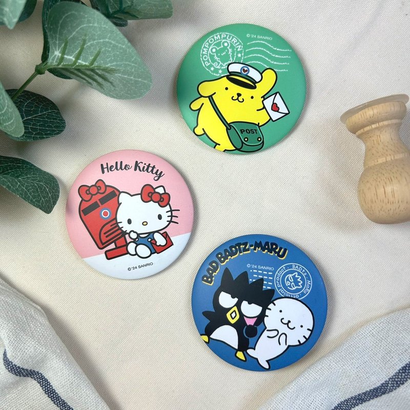 [Roaming in Taiwan] Sanrio Tinplate Badge Matte Brooch Stamp Taiwan - เข็มกลัด/พิน - วัสดุอื่นๆ หลากหลายสี