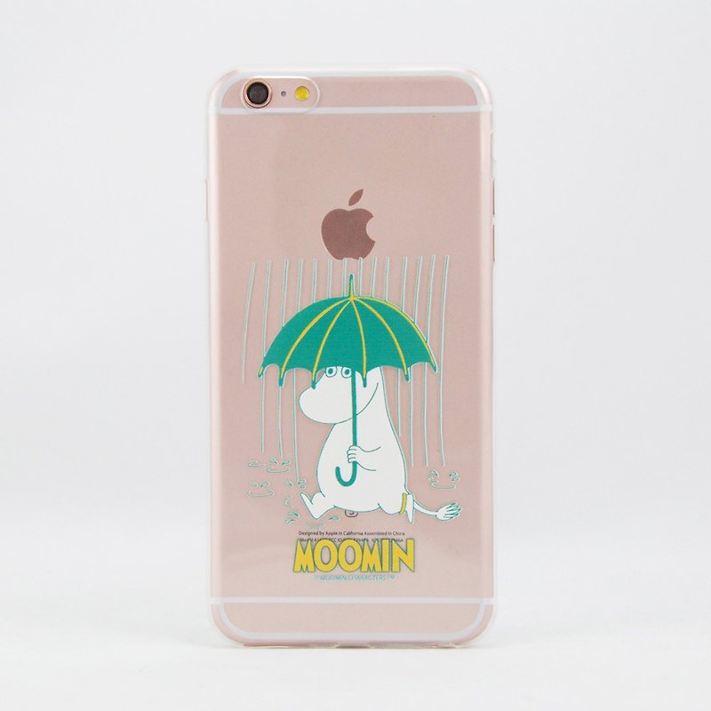 Moomin Moomin genuine authority -TPU phone case: [walking in the rain] "iPhone / Samsung / HTC / ASUS / Sony / LG / millet" - Phone Cases - Silicone Green