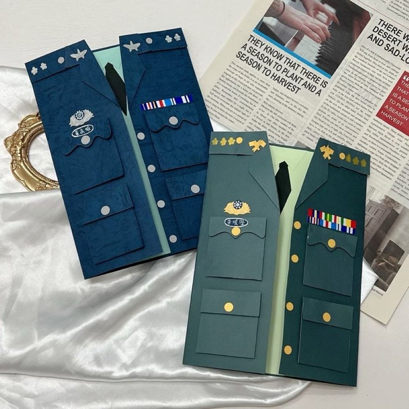 Military Uniform Cards Customized Cards Valentine's Day Birthday Cards Air Force - Cards & Postcards - Paper Multicolor