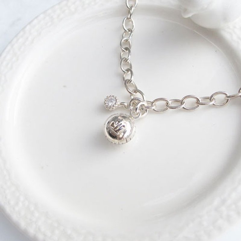 [Good Luck (Pregnant) Biscuit Series] Handmade Custom Silver Jewelry | Good Luck Sterling Silver Bracelet | - สร้อยข้อมือ - เงินแท้ สีเงิน