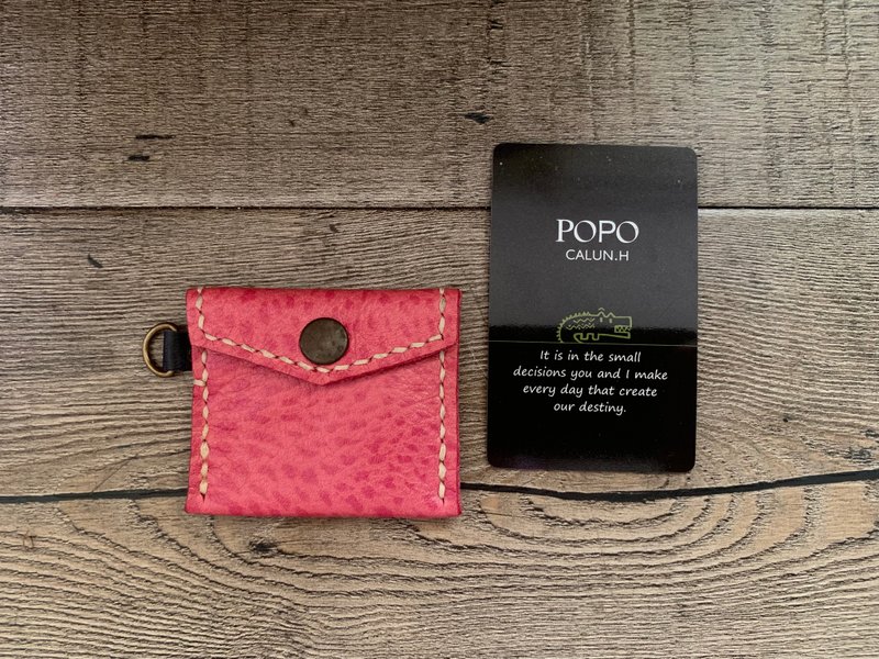 POPO-粉紅豹紋.皮革.飾品迷你包 - 其他 - 真皮 粉紅色