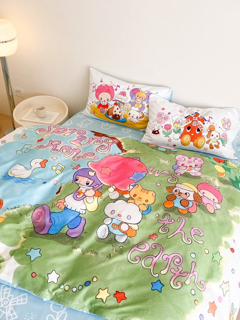 Tulip Windmill 100% Cotton Bed Cute Original Sheet Four-piece Bedding Set - เครื่องนอน - ผ้าฝ้าย/ผ้าลินิน หลากหลายสี