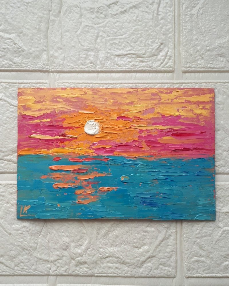 Symphony of Colors, Seascape Sunset Art - ตกแต่งผนัง - วัสดุอื่นๆ หลากหลายสี