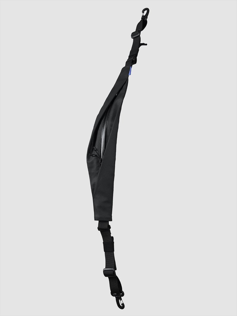 Shadow Stack Accordion Fold Two-Point Sling Multi-functional Shoulder Bag Pouch - กระเป๋าแมสเซนเจอร์ - โลหะ สีดำ