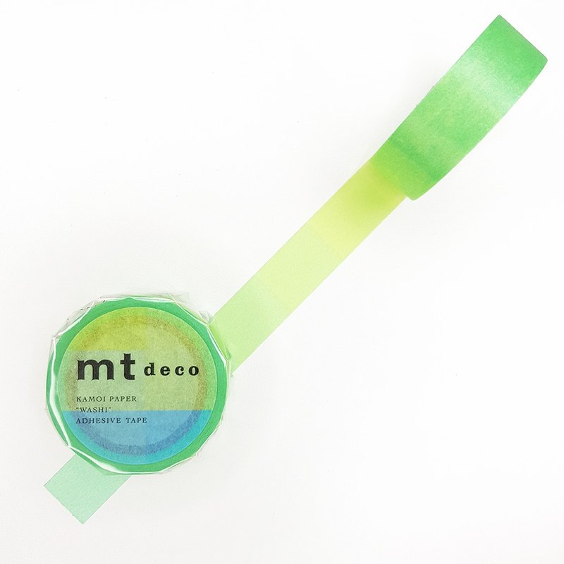mt Deco 和紙膠帶 / 螢光漸層-藍x黃 (MT01D460) / 2020SS - 紙膠帶/和紙/PET - 紙 藍色
