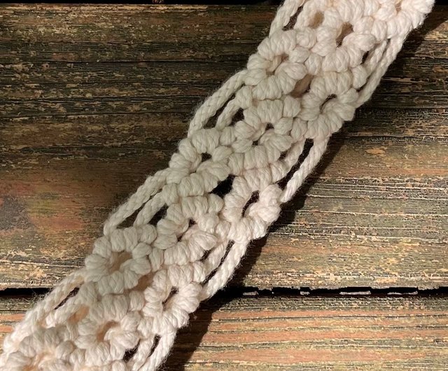 Woven white headband. Macrame braided hair band. Boho bohemian hair  accessories - Shop HappyEcoGifts Hair Accessories - Pinkoi