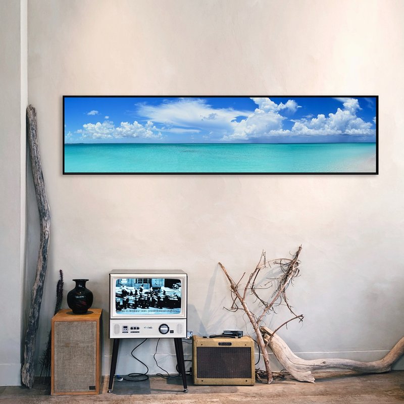 海藍的格雷斯灣-海邊度假風景攝影掛畫/臥室床頭裝飾掛畫/入厝禮 - 海報/掛畫/掛布 - 其他材質 藍色