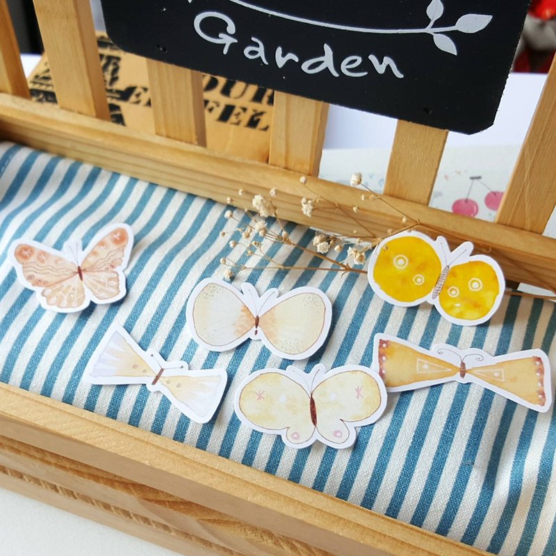 Fairy pill hand drawn butterfly sticker - สติกเกอร์ - กระดาษ 
