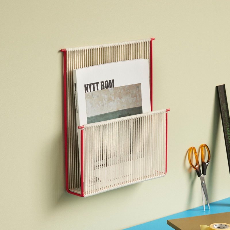 【Hübsch】-021420 Different Material String Wall Mounted Magazine Rack ...