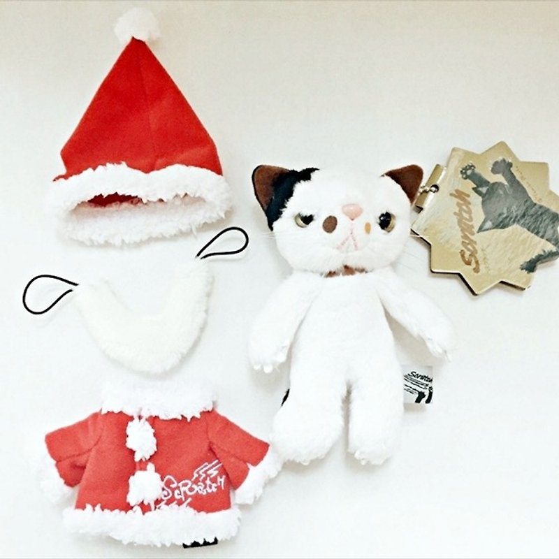 【聖誕版】SCRATCH ,日本抓抓貓絨毛玩偶吊飾_棕耳(13cm) SC1309201-1 - 寶寶/兒童玩具/玩偶 - 其他材質 咖啡色