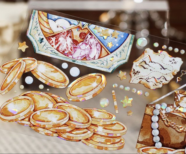 Get Rich Gem Wealth Manuscript (Good Omen) PET紙テープ シェル