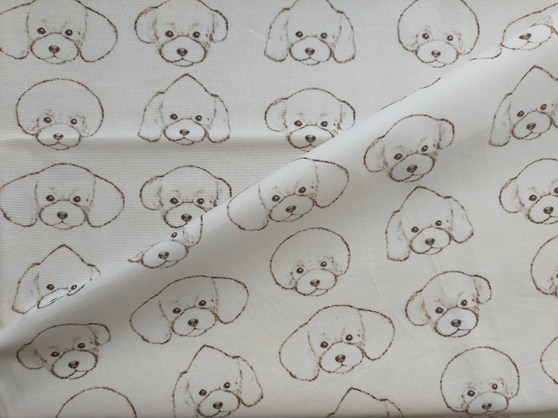 Fabric / Toy poodle pattern / Width 110cm x 100cm - อื่นๆ - ผ้าฝ้าย/ผ้าลินิน 