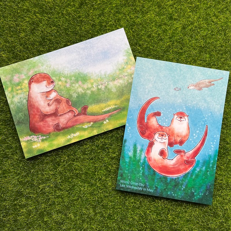 【Hello I'm Gene (Static)】Mother's Day x Otter Day/World Otter Day (2 entries) - Cards & Postcards - Paper Green