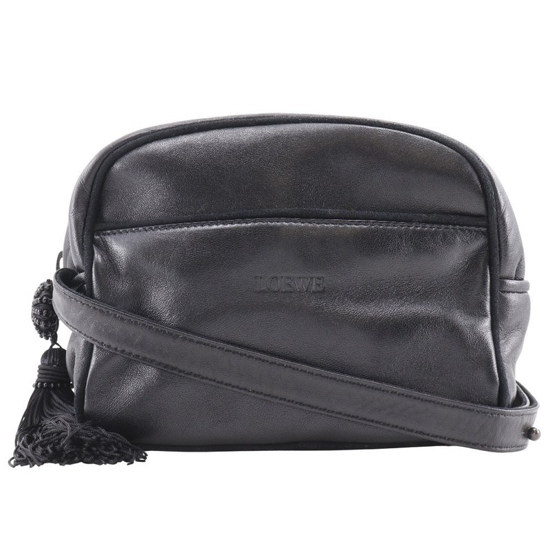 【日本直送】ロエベ LOEWE ショルダーバッグ ヴィンテージ ラムスキン 黒 レディース【中古】 - 側背包/斜背包 - 真皮 黑色