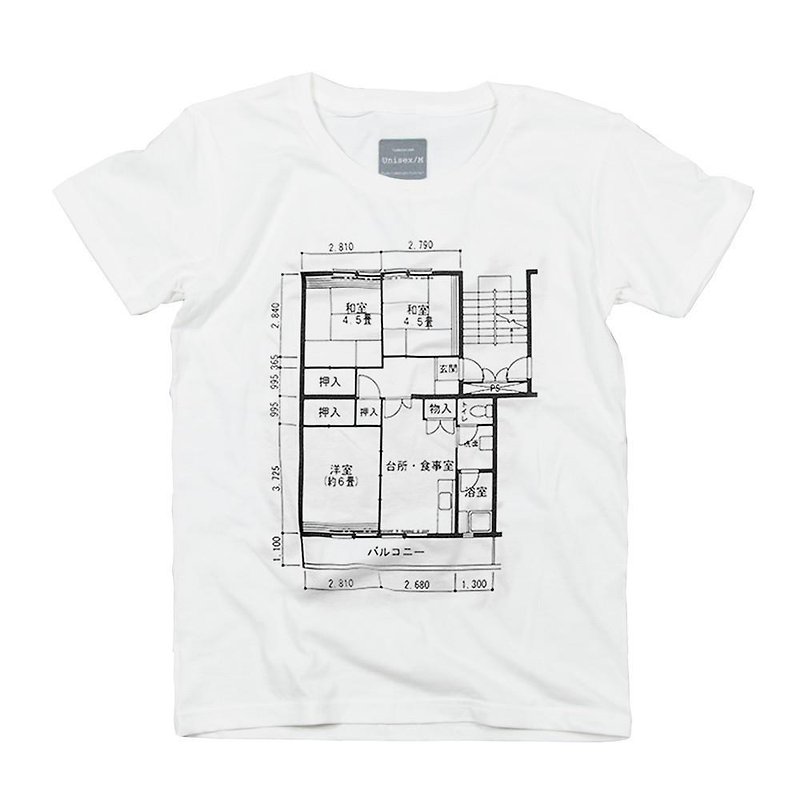 For Father's Day gifts. Kids Ladies can be ordered. For gifts. Japanese floor plan T-shirt Unisex XS ~ XL size Tcollector - Women's T-Shirts - Cotton & Hemp White