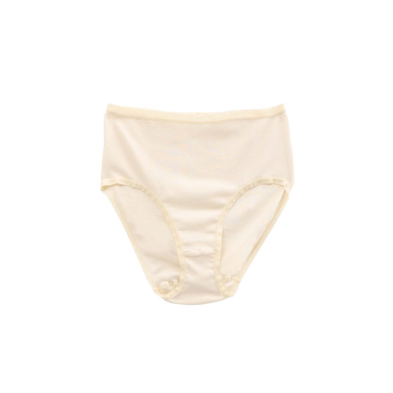 Ladies high-waisted general underwear (2 pieces) - ชุดชั้นในผู้หญิง - ผ้าฝ้าย/ผ้าลินิน ขาว
