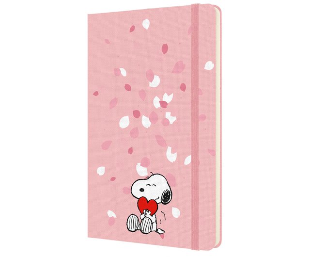 モレスキンスヌーピー桜限定版ノート/ピンク/ L字型横線