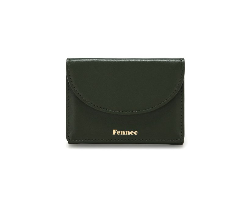 FENNEC HALFMOON MINI WALLET-黯軍綠 KHAKI - 零錢包/小錢包 - 真皮 綠色