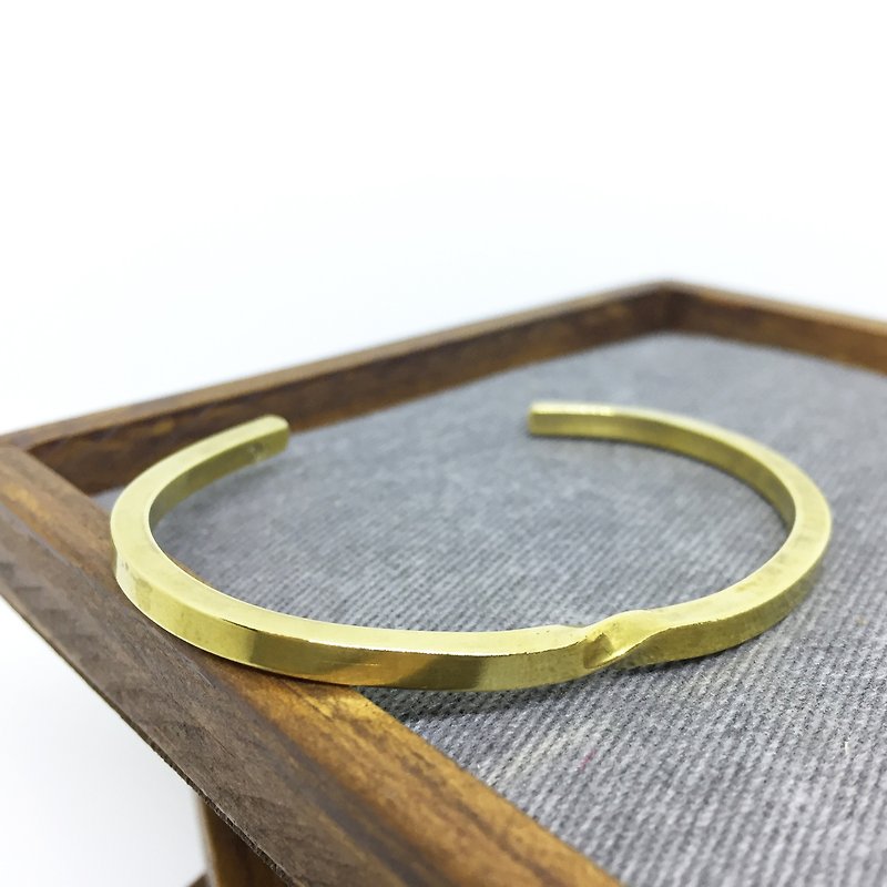 小無限－黃銅手環 黃銅手環 麻花 客製化 - 手鍊/手環 - 其他金屬 金色