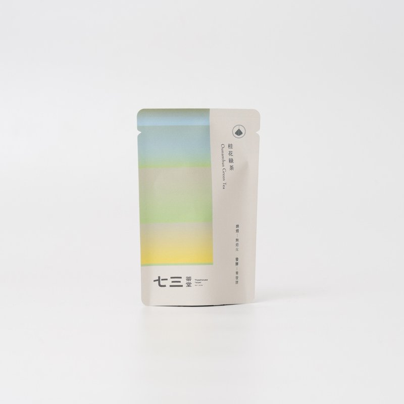 七三茶堂 立體茶包丨桂花綠茶 1入–單包裝 - 茶葉/茶包/水果茶 - 紙 多色