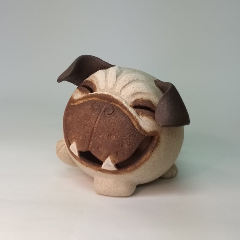 巴哥犬/陶藝品/原創 - 擺飾/家飾品 - 陶 