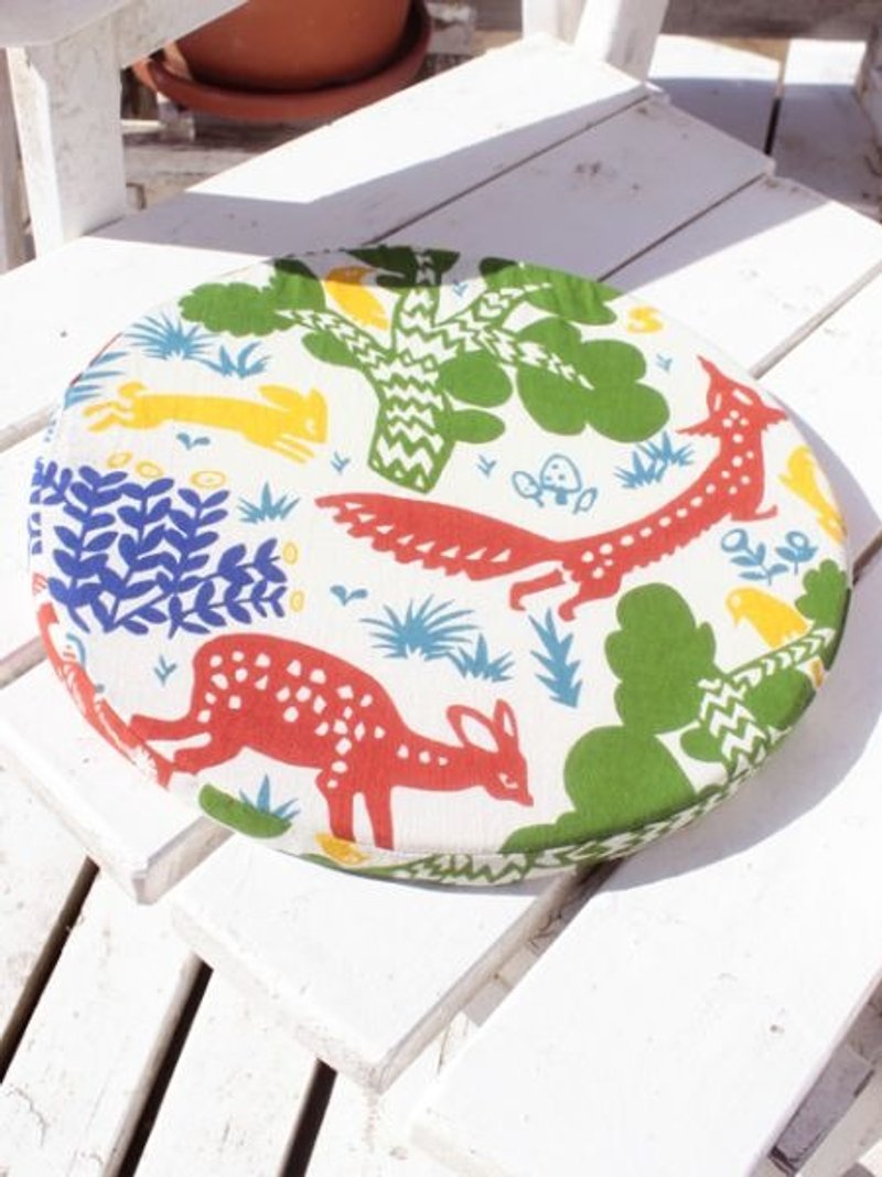 Pre-order forest animal chair cushion/cushions - Other - Cotton & Hemp Multicolor