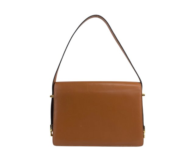 CELINE ブラウンレザーショルダーバッグ　オールドセリーヌ セリーヌ CELINE オールドセリーヌ ヴィンテージ ガンチーニ