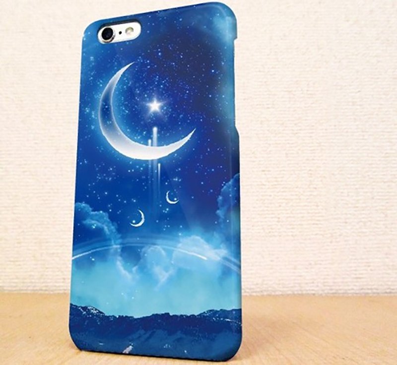 Free shipping ☆ Moon, stars and the story of the earth Smartphone case - เคส/ซองมือถือ - กระดาษ สีน้ำเงิน