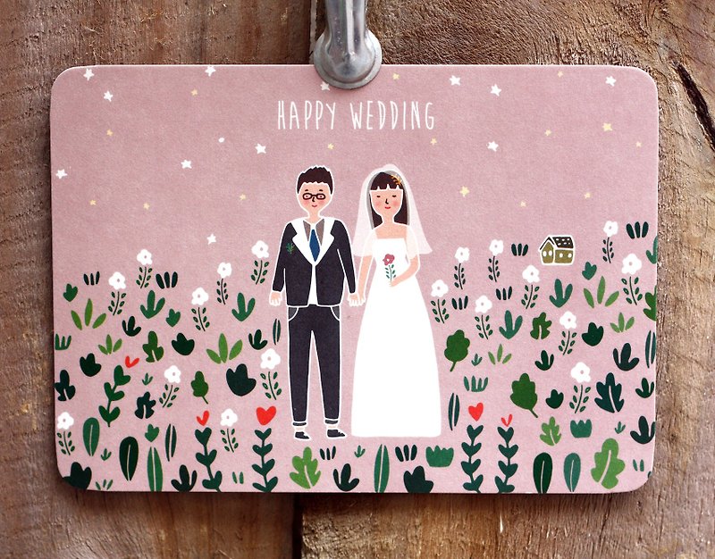 postcard-Happy Wedding - การ์ด/โปสการ์ด - กระดาษ หลากหลายสี