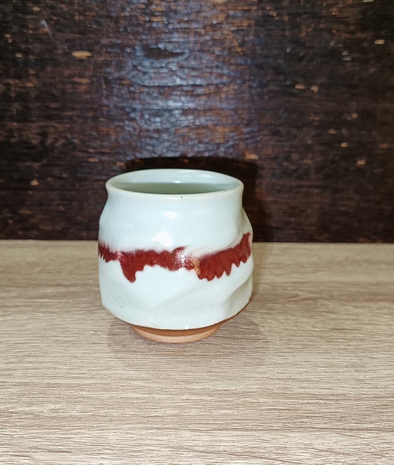 汝窯手作刀削杯-鶯歌李玟叡 - 茶壺/茶杯/茶具 - 陶 