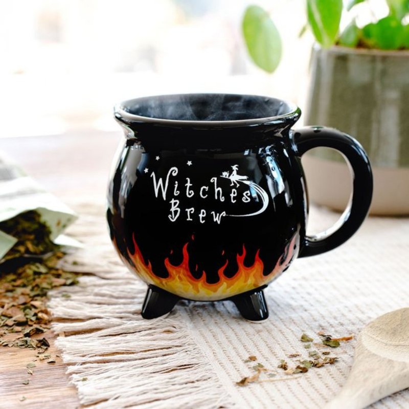 Witch's Brew Heat Sensor Mug - Mugs - Pottery Black