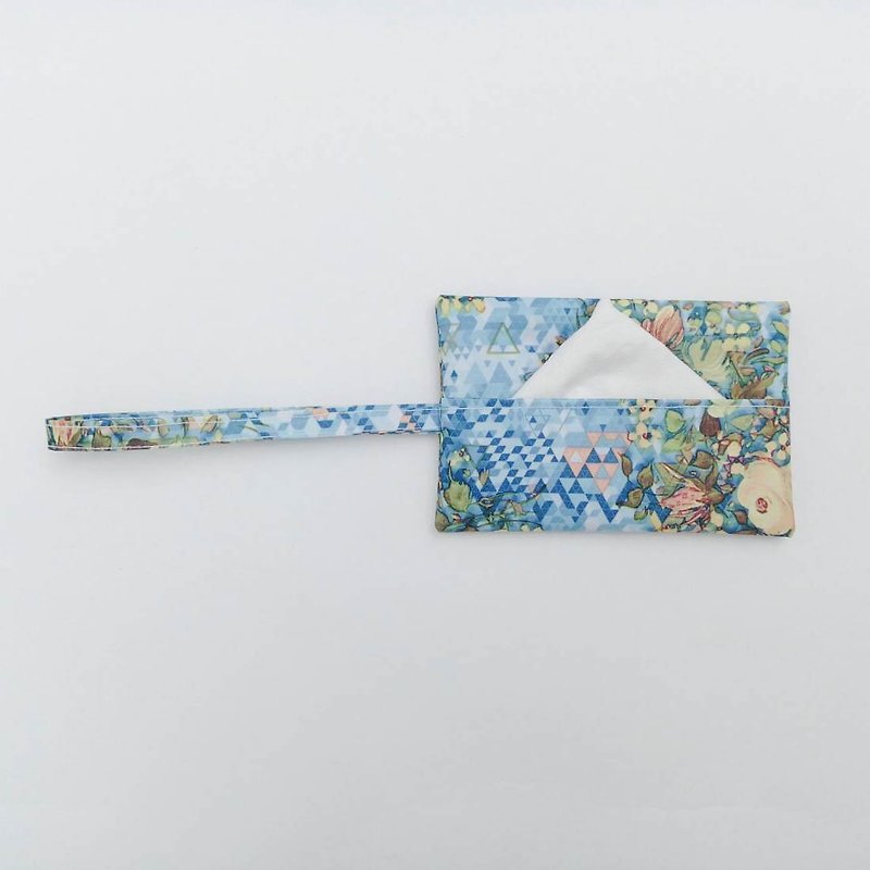 Sky Blue Geometric Pocket Face Paper Cover-Waterproof - Tissue Boxes - Cotton & Hemp Multicolor