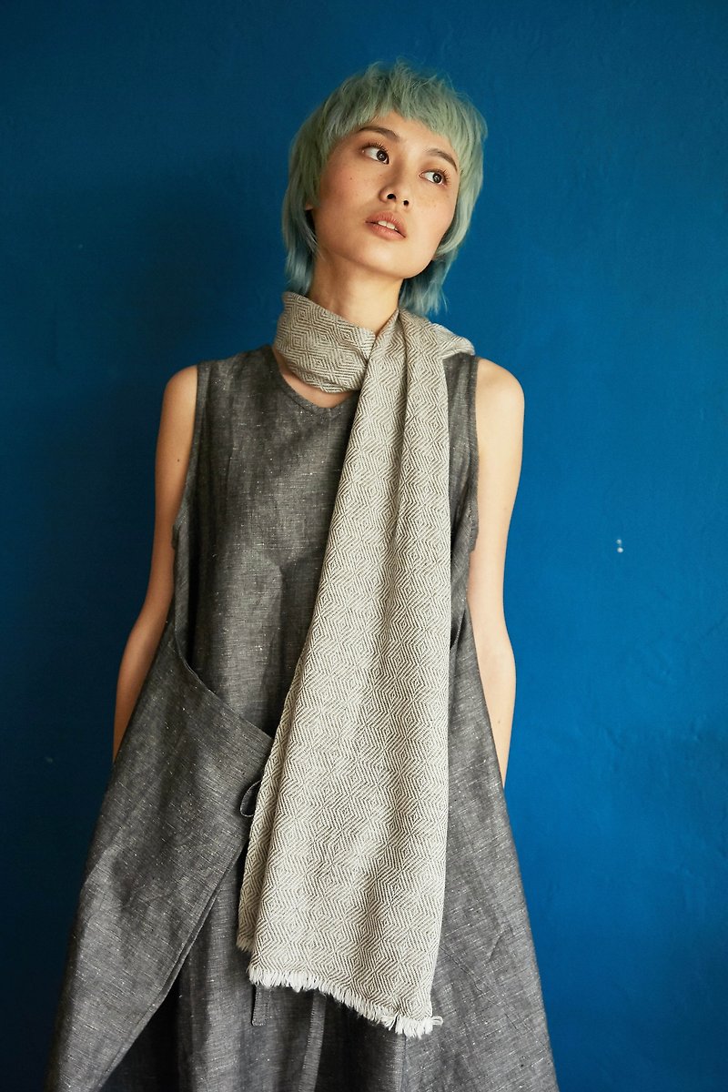natural dyed soft wool scarf | zigzac |  fair trade - Knit Scarves & Wraps - Wool Transparent