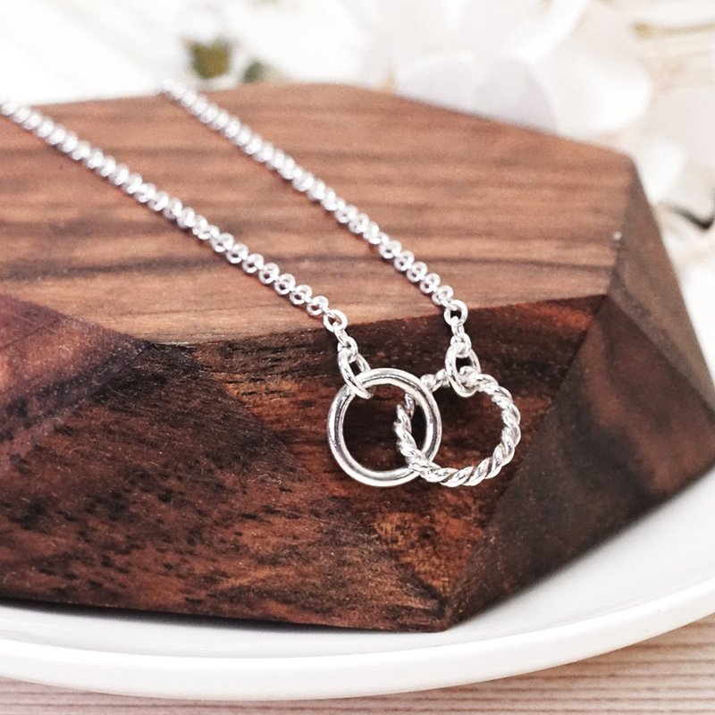 Curly Twist 925 Sterling Silver Necklace Thin Version Girls Necklace Girls Gift - สร้อยคอ - เงินแท้ สีเงิน