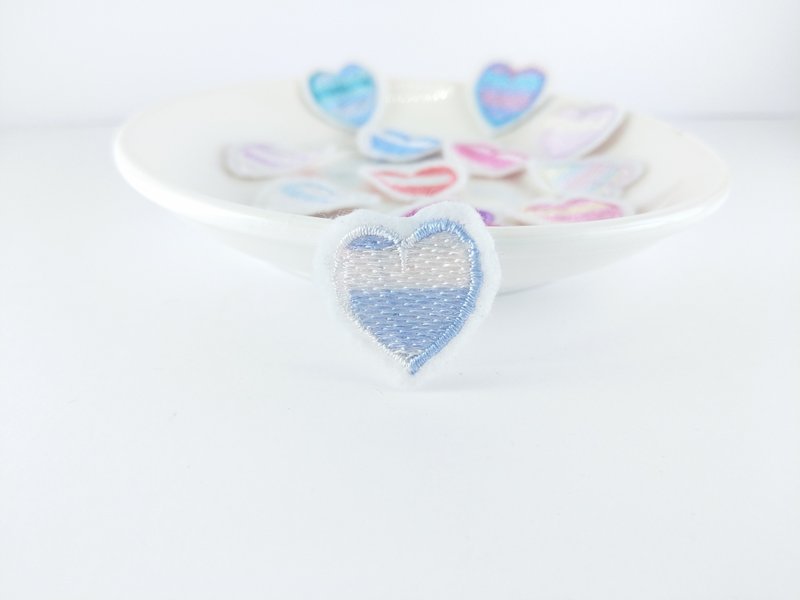 Mini Mint Heart Patches | Tiny Aqua Pastel Heart Love Iron On Appliques | Embroi - Other - Other Materials Transparent