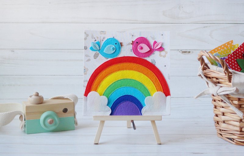 Rainbow book, Baby quiet felt montessori book, Developmental toys, Cognitive toy - 寶寶/兒童玩具/玩偶 - 環保材質 多色