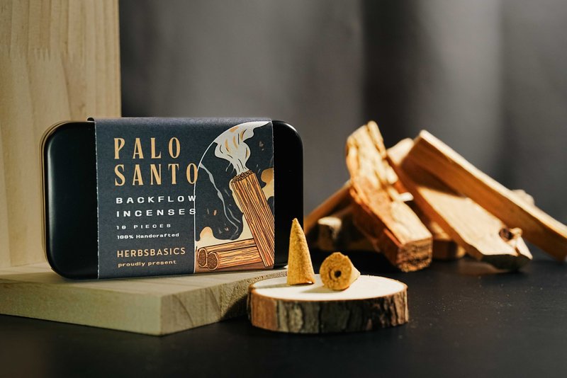 Palo Santo Backflow Incense | Box of 10s - Handmade in Hong Kong - Fragrances - Wood Brown