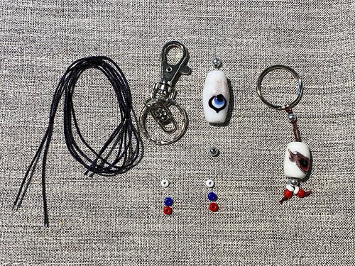 Bead crochet keychain kit, keychain for women, diy kit key chain