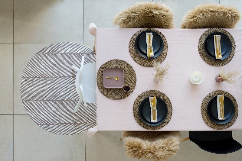 Toddlekind砂層系列圓形防刮抗汙地墊-泥土褐 - 地墊/地毯 - 其他材質 