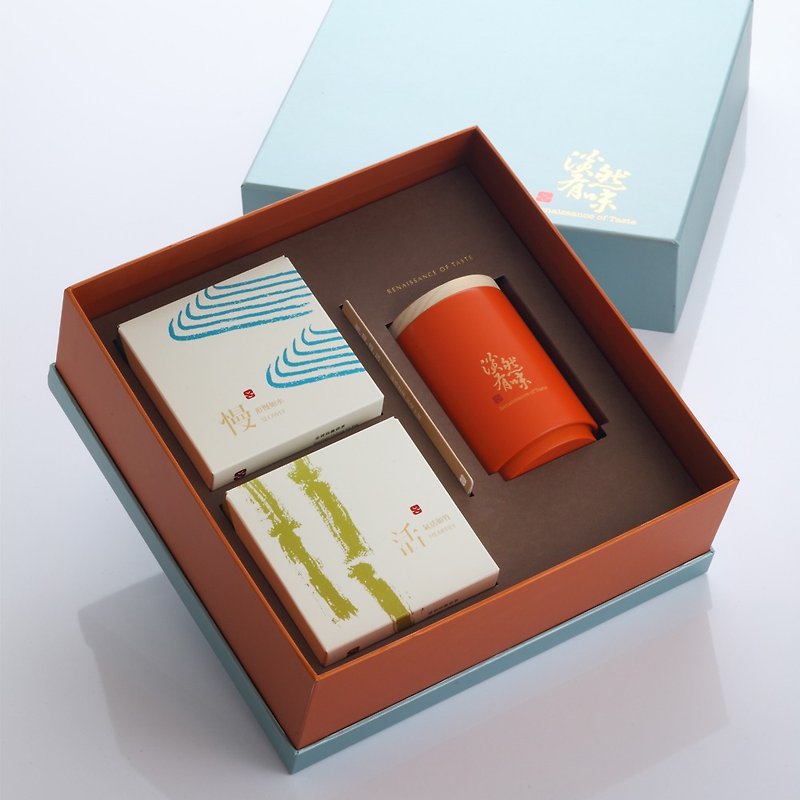Man Huo tea gift box / Renaissance of Taste - ชา - กระดาษ สีทอง