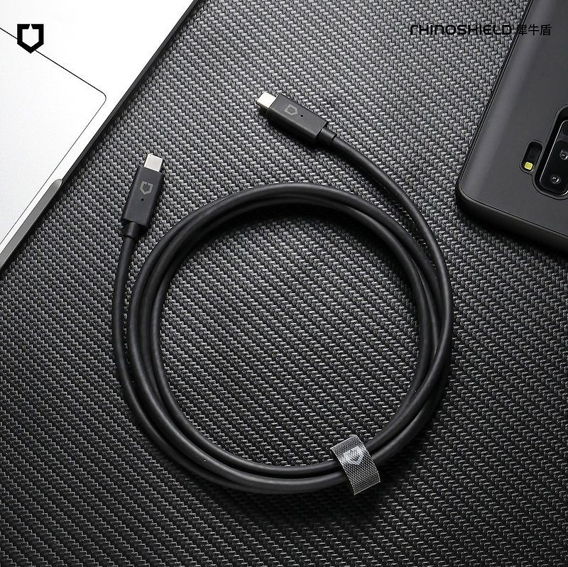 Rhino Shield USB 3.1 USB-C TO USB-C transmission and charging cable - Chargers & Cables - Other Materials Black